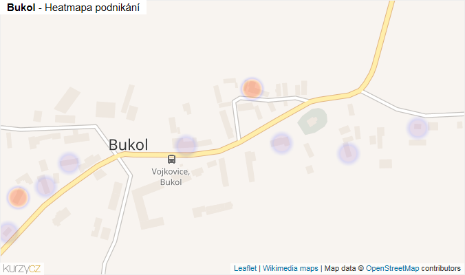 Mapa Bukol - Firmy v části obce.