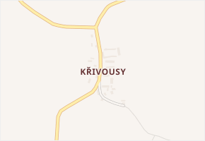 Křivousy v obci Vojkovice - mapa části obce