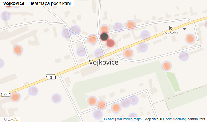 Mapa Vojkovice - Firmy v části obce.