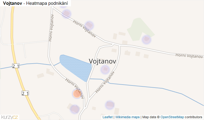 Mapa Vojtanov - Firmy v části obce.