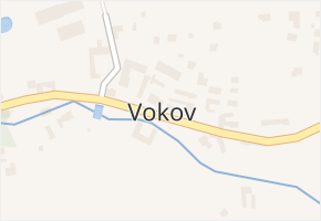 Vokov v obci Vokov - mapa části obce