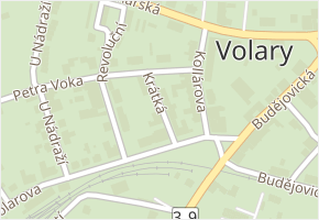 Volary v obci Volary - mapa části obce