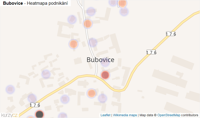 Mapa Bubovice - Firmy v části obce.