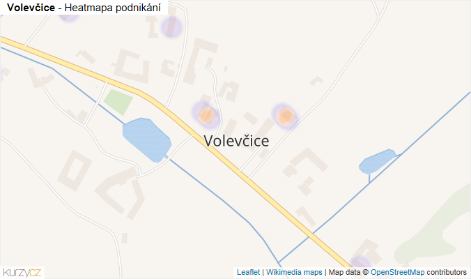Mapa Volevčice - Firmy v části obce.