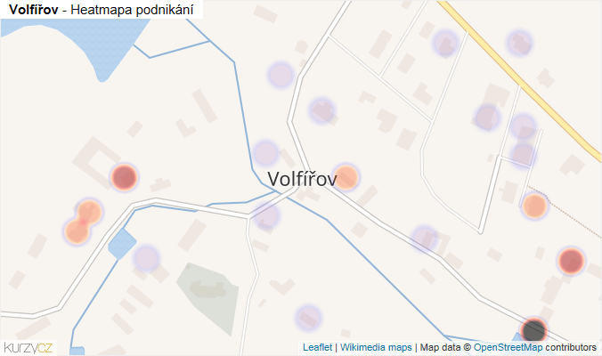 Mapa Volfířov - Firmy v části obce.