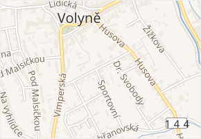 Čelakovského v obci Volyně - mapa ulice