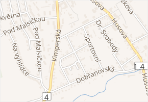 Halasova v obci Volyně - mapa ulice