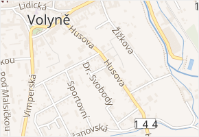 Sokolská v obci Volyně - mapa ulice