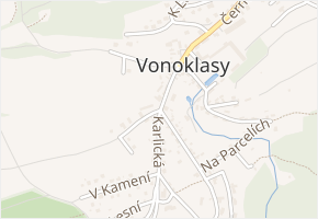Karlická v obci Vonoklasy - mapa ulice