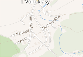 Na Parcelích v obci Vonoklasy - mapa ulice