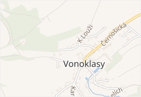 Na Stráni v obci Vonoklasy - mapa ulice