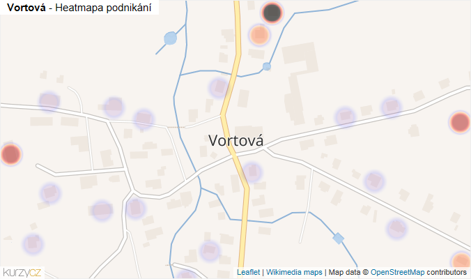Mapa Vortová - Firmy v části obce.