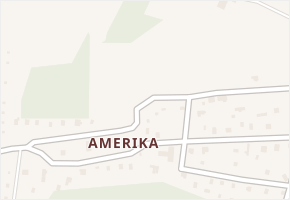 Amerika v obci Votice - mapa části obce
