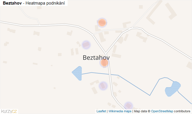 Mapa Beztahov - Firmy v části obce.
