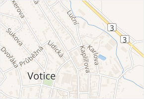 Blanická v obci Votice - mapa ulice