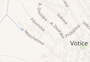 Fibichova v obci Votice - mapa ulice