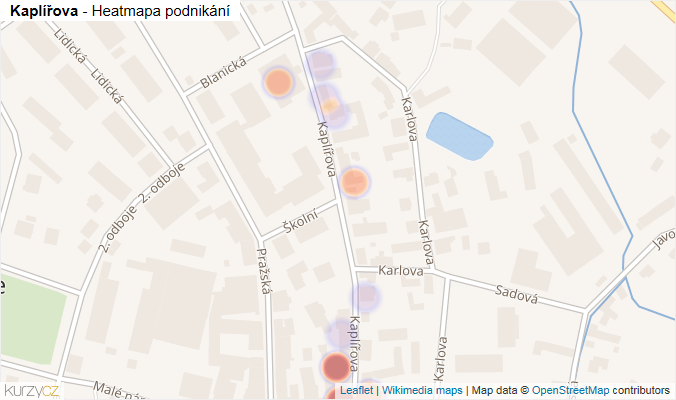Mapa Kaplířova - Firmy v ulici.