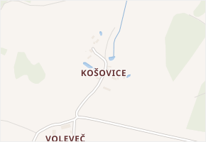 Košovice v obci Votice - mapa části obce