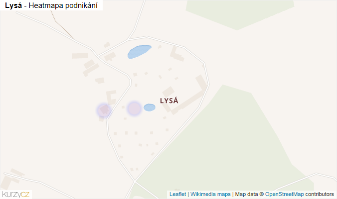 Mapa Lysá - Firmy v části obce.