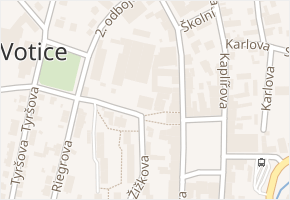 Malé nám. v obci Votice - mapa ulice
