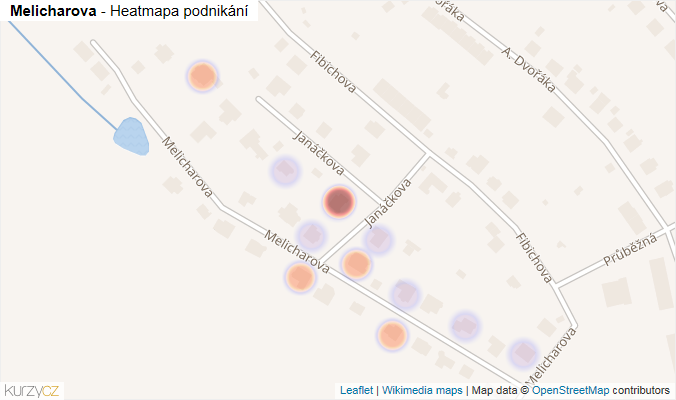 Mapa Melicharova - Firmy v ulici.
