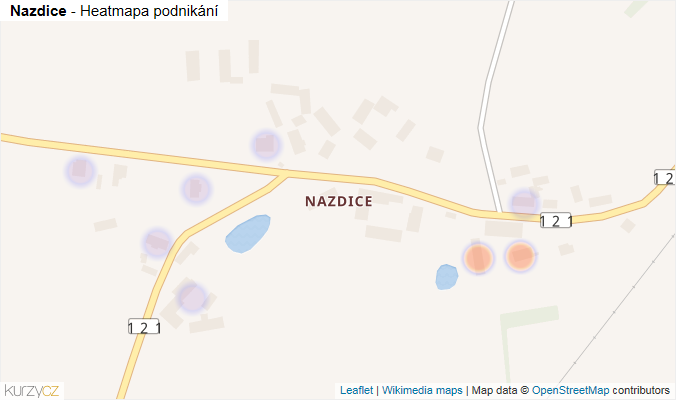 Mapa Nazdice - Firmy v části obce.
