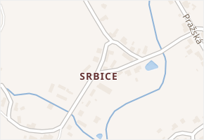 Srbice v obci Votice - mapa části obce