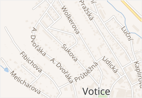 Sukova v obci Votice - mapa ulice