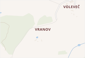 Vranov v obci Votice - mapa části obce
