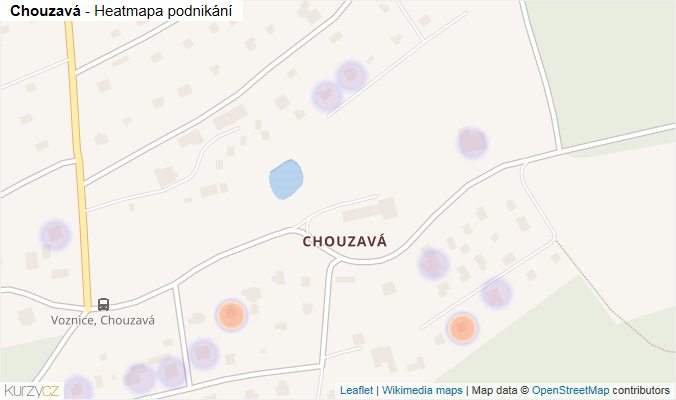 Mapa Chouzavá - Firmy v části obce.
