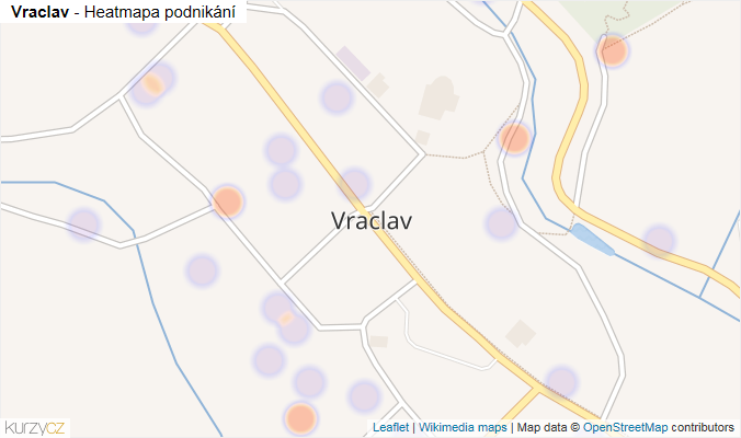 Mapa Vraclav - Firmy v části obce.
