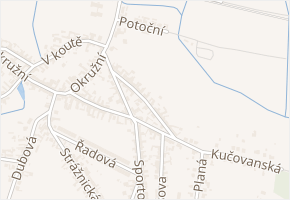 B. Němcové v obci Vracov - mapa ulice