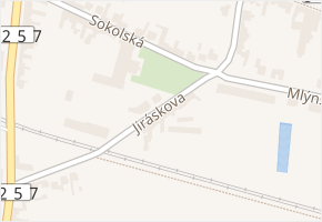 Jiráskova v obci Vracov - mapa ulice