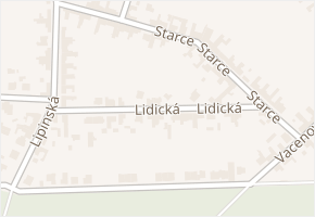 Lidická v obci Vracov - mapa ulice
