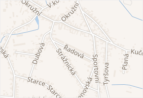 Řadová v obci Vracov - mapa ulice