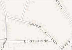 Starce v obci Vracov - mapa ulice