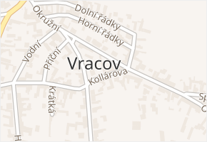 Vracov v obci Vracov - mapa části obce