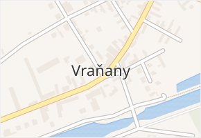 Vraňany v obci Vraňany - mapa části obce