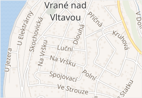 Dlouhá v obci Vrané nad Vltavou - mapa ulice