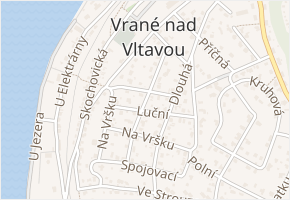 Na Chrástech v obci Vrané nad Vltavou - mapa ulice