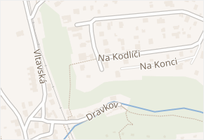 Na Kodlíči v obci Vrané nad Vltavou - mapa ulice