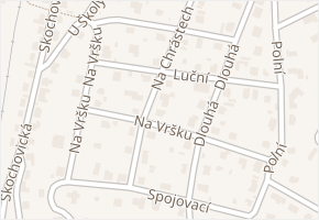 Na Vršku v obci Vrané nad Vltavou - mapa ulice