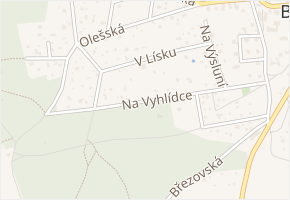 Na Vyhlídce v obci Vrané nad Vltavou - mapa ulice