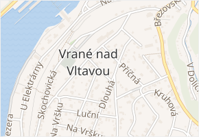 Nad Schody v obci Vrané nad Vltavou - mapa ulice