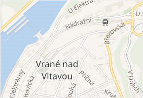 Nad Svahem v obci Vrané nad Vltavou - mapa ulice