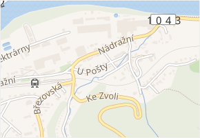 U Pošty v obci Vrané nad Vltavou - mapa ulice
