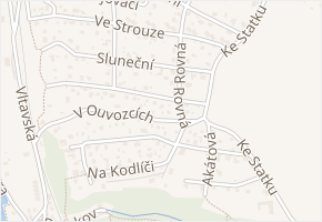 V Ouvozcích v obci Vrané nad Vltavou - mapa ulice