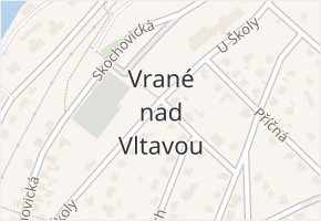 Vrané nad Vltavou v obci Vrané nad Vltavou - mapa části obce