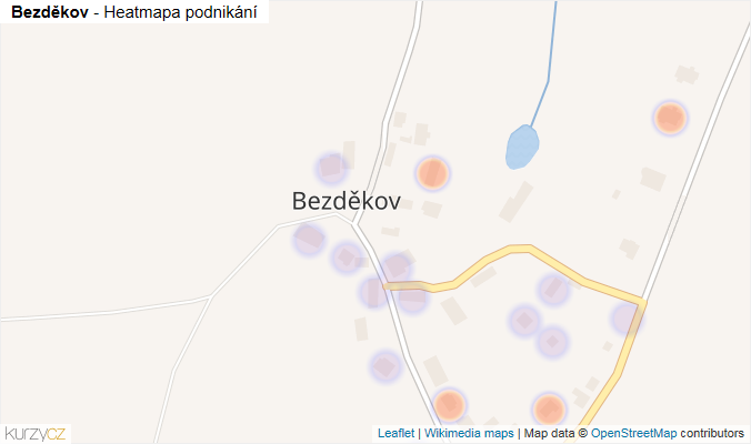 Mapa Bezděkov - Firmy v části obce.