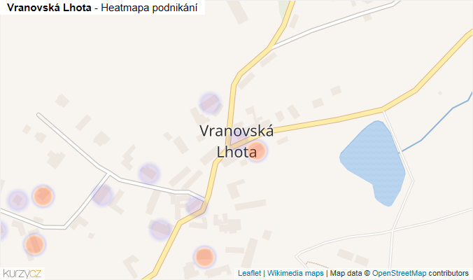 Mapa Vranovská Lhota - Firmy v části obce.